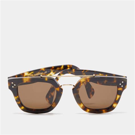 celine tortoiseshell preppy sunglasses|Celine sunglasses pouch brown.